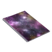 Farbiger Cooler Nebel und Sterne im Weltraum Notizblock (Rechte Seite)