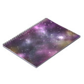 Farbiger Cooler Nebel und Sterne im Weltraum Notizblock (Linke Seite)