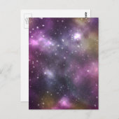 Farbiger Cooler Nebel und Sterne im Weltraum Postkarte (Vorne/Hinten)
