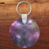 Farbiger Cooler Nebel und Sterne im Weltraum Schlüsselanhänger (Vorderseite)