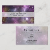 Farbiger Cooler Nebel und Sterne im Weltraum Visitenkarte (Vorne/Hinten)