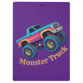 Farbiger Coolster Monster Truck Klemmbrett (Rückseite)