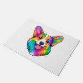 Farbiger Corgi Fußmatte (Schrägansicht)