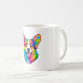 Farbiger Corgi Kaffeetasse (VorderseiteRechts)