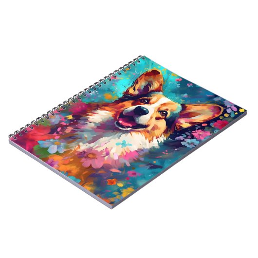 Farbiger Corgi Notizblock (Linke Seite)