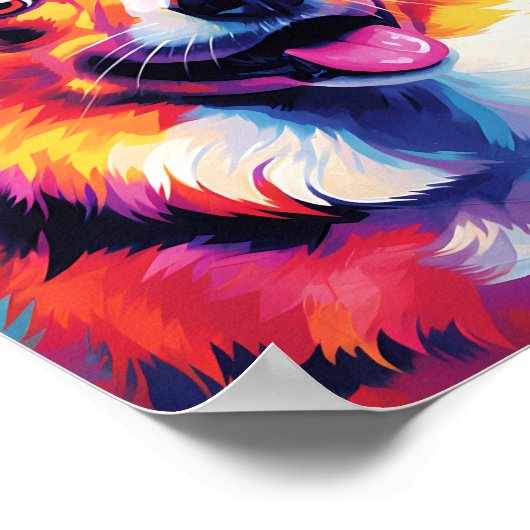 Farbiger Corgi Poster (Ecke)