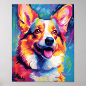 Farbiger Corgi Poster (Vorne)