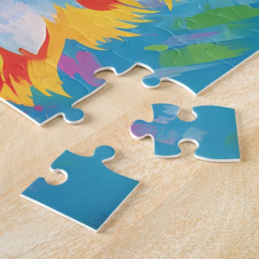 Farbiger Corgi Puzzle (Seite)