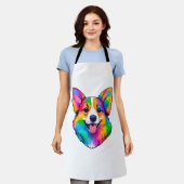 Farbiger Corgi Schürze (Getragen)