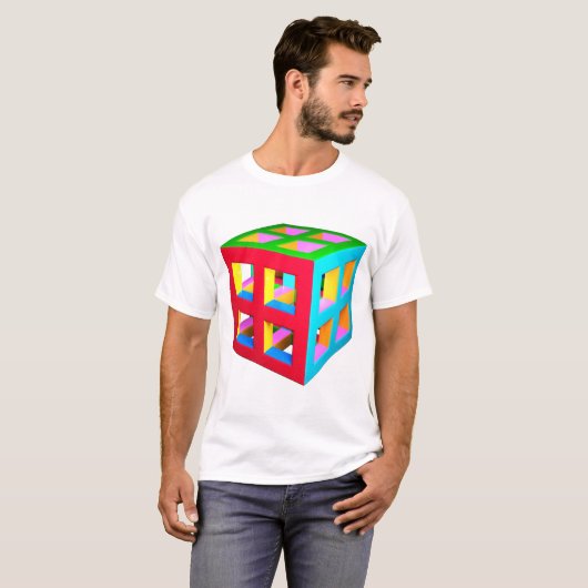 Farbiger Cube-T - Shirt (Vorne ganz)