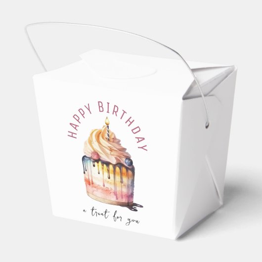 Farbiger Cupcake, Box mit Gabe entfernen Geschenkschachtel (Rückseite)