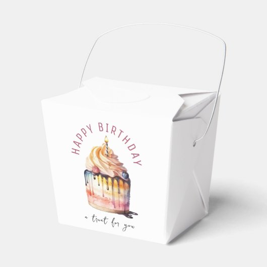 Farbiger Cupcake, Box mit Gabe entfernen Geschenkschachtel (Vorderseite)