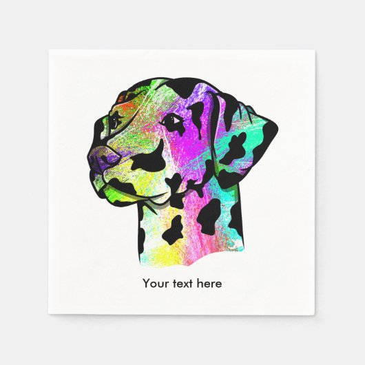 Farbiger Dalmatiner Serviette (Vorderseite)