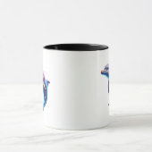 Farbiger Delfin Süße Kunst Tasse (Zentrum)