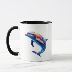 Farbiger Delfin Süße Kunst Tasse