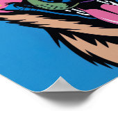 Farbiger Deutscher Schäferhund Pop Art Poster (Ecke)