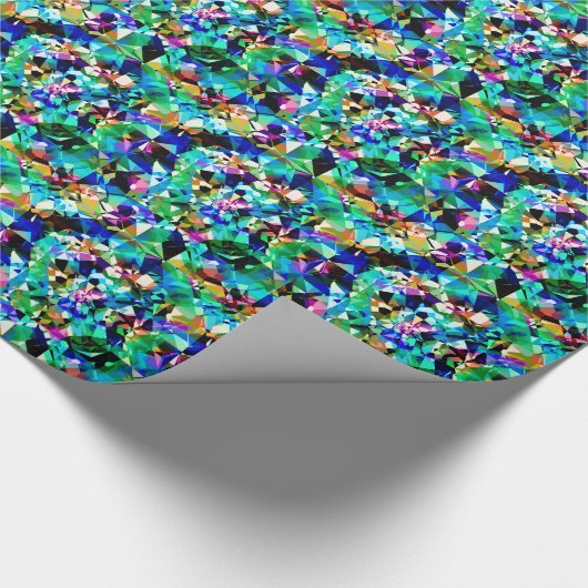 Farbiger Diamanten-Glitzer und Glitzern Geschenkpapier (Ecke)