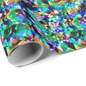 Farbiger Diamanten-Glitzer und Glitzern Geschenkpapier (Rolleneckpunkt)