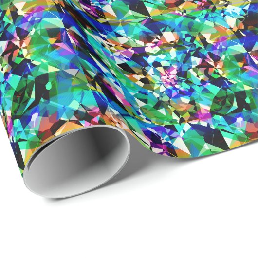 Farbiger Diamanten-Glitzer und Glitzern Geschenkpapier (Rolleneckpunkt)