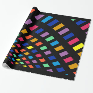 Farbiger digitaler Regenbogen Geschenkpapier