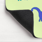Farbiger Dino auf Grün Mousepad (Ecke)