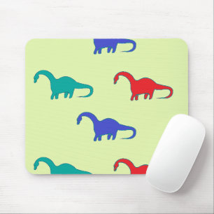 Farbiger Dino auf Grün Mousepad