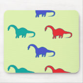 Farbiger Dino auf Grün Mousepad (Vorne)