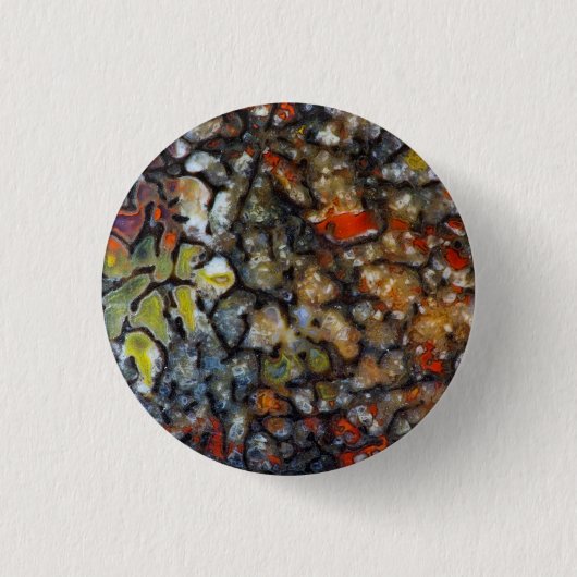 Farbiger Dinosaurier-Knochen Button (Vorderseite)