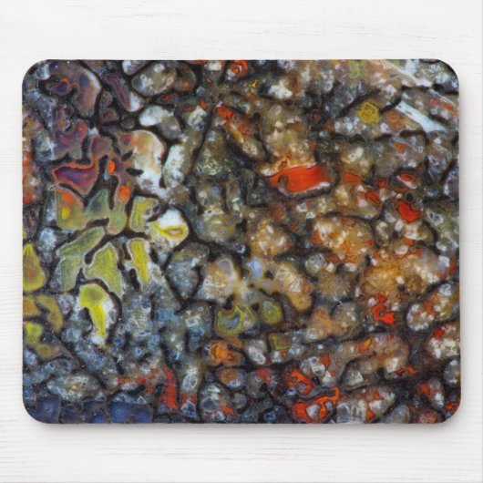 Farbiger Dinosaurier-Knochen Mousepad (Vorne)