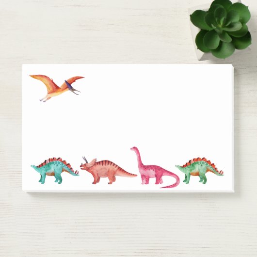 Farbiger Dinosaurier Post-it Klebezettel (Büro)
