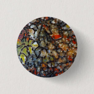 Farbiger Dinosaurierknochen Button