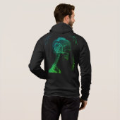 Farbiger DJ, Xray Skull Kopfhörer, Männerhoodie Hoodie (Schwarz voll)