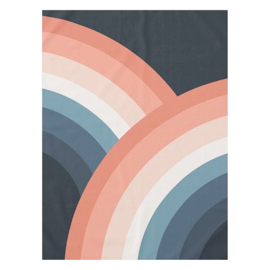 Farbiger doppelter Retro-Regenbogenstil Tischdecke (Vorderseite)