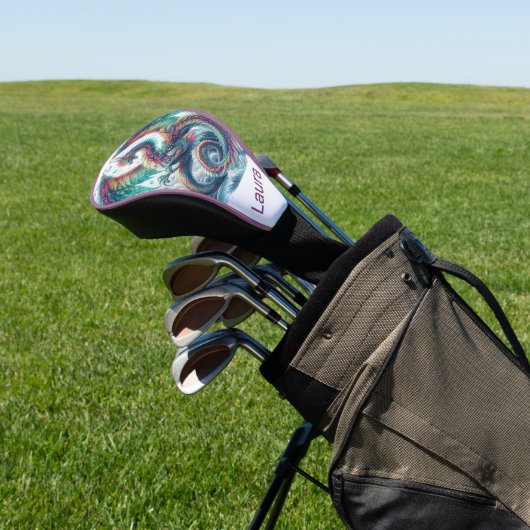 farbiger Drache Golf Headcover (In SItu)