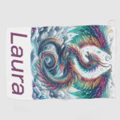 farbiger Drache Golfhandtuch (Horizontal)