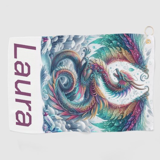farbiger Drache Golfhandtuch (Horizontal)