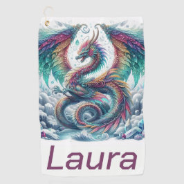 farbiger Drache Golfhandtuch