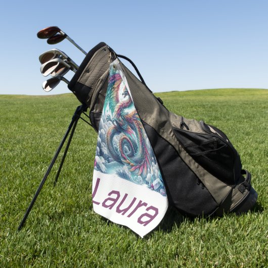 farbiger Drache Golfhandtuch (Gras)