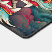 Farbiger Drache Moderner Personalisierter Name Schreibtischunterlage (Ecke)