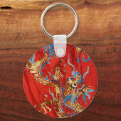 farbiger Drache Schlüsselanhänger (Vorderseite)