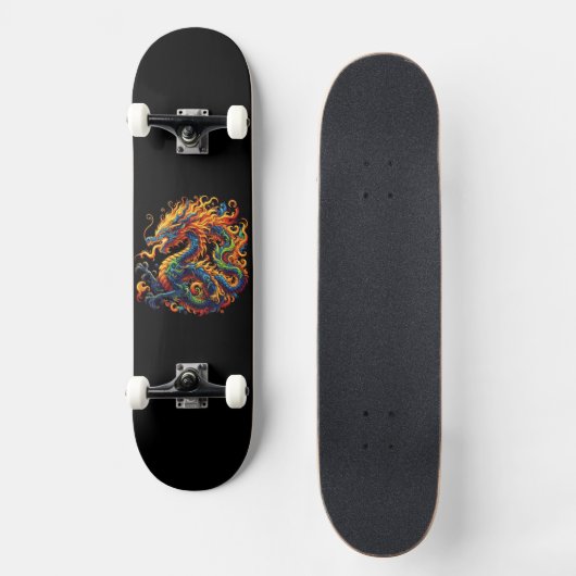 farbiger Drache Skateboard (Vorderseite)