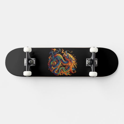 farbiger Drache Skateboard (Horizontal)