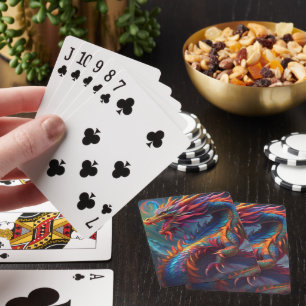 Farbiger Drache Spielkarte