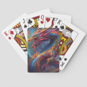 Farbiger Drache Spielkarte (Rückseite)