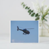 Farbiger E120-Hubschrauber Postkarte (Stehend Vorderseite)