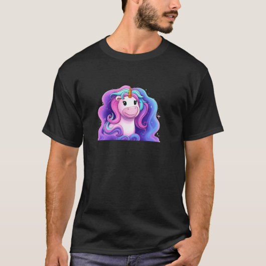 Farbiger Einhorn T-Shirt (Vorderseite)