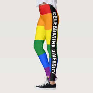 Farbiger, einzigartiger LGBTQ-Gay Pride-Regenbogen Leggings