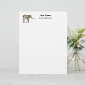 Farbiger Elefant Briefkopf (Stehend Vorderseite)