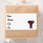 Farbiger Elefant-Cartoon (Insitu)