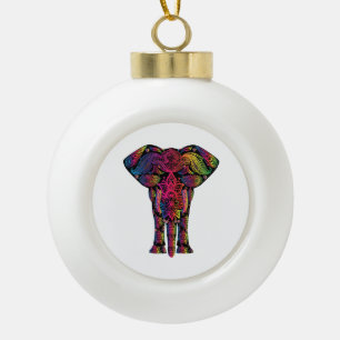 Farbiger Elefant-Cartoon Keramik Kugel-Ornament